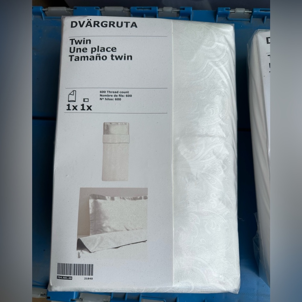 IKEA DVÄRGRUTA White Twin Sheet Set